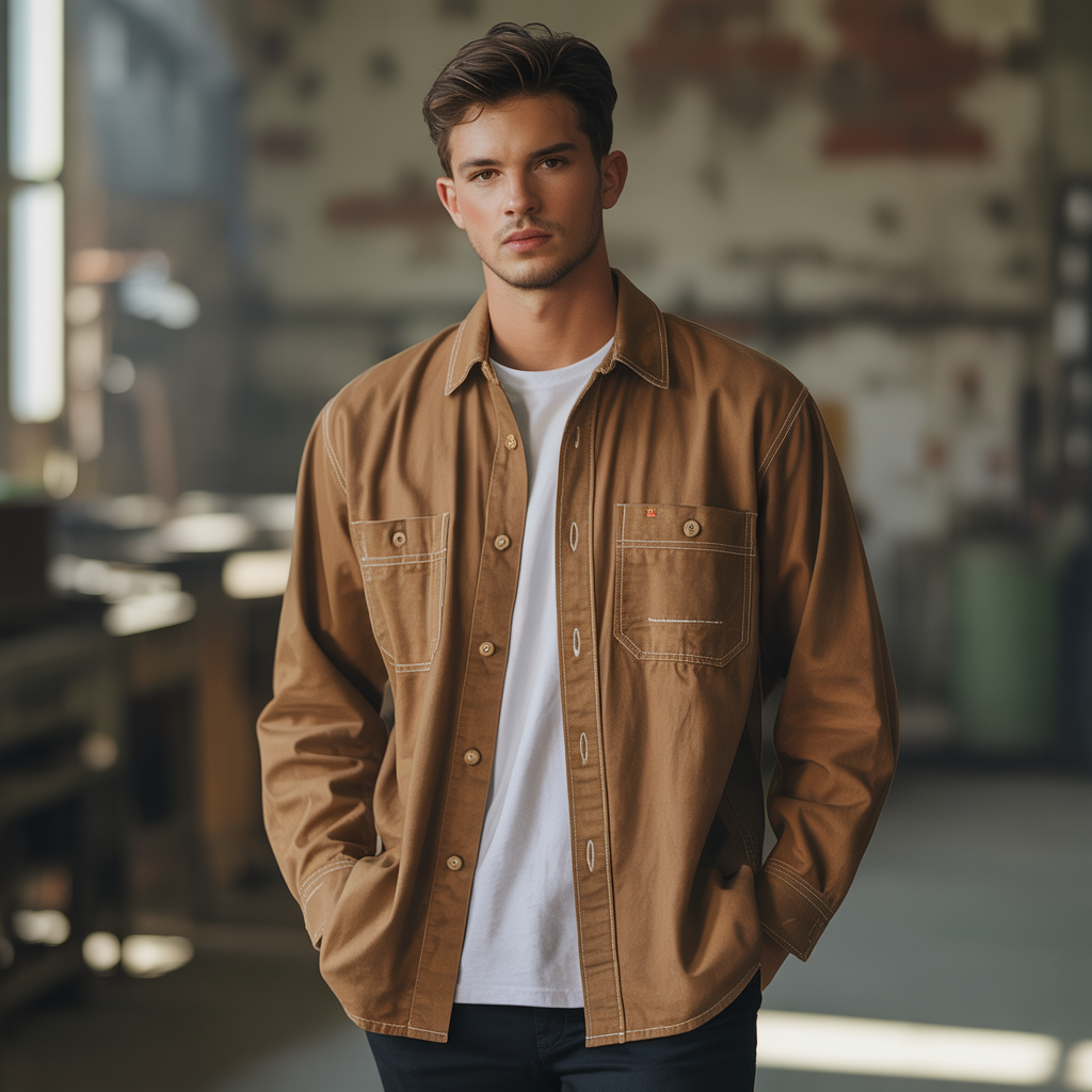 Königsallee Atelier™ | Vintage-Arbeitsshirt für Herren