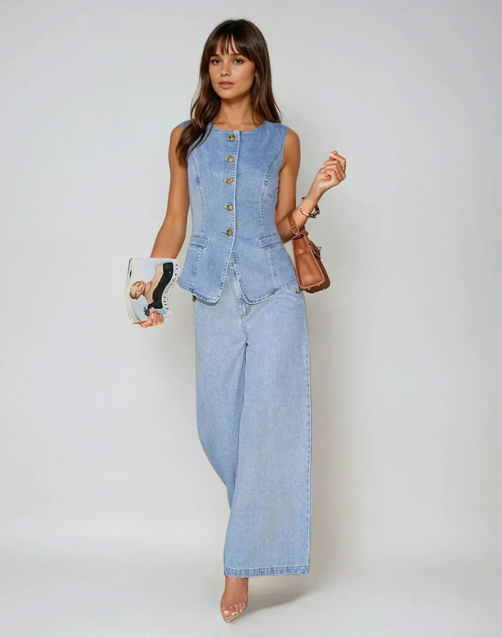 CORINNE | Komplett in Denim mit raffinierten Details