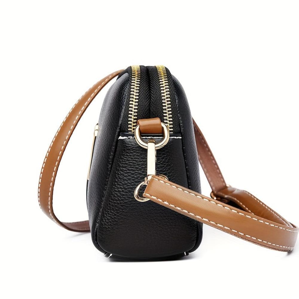 Mila Litchi Crossbody Tasche mit Prägung