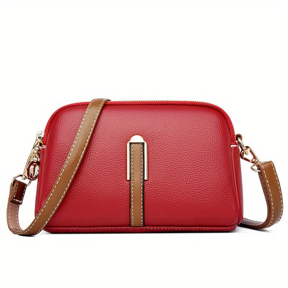 Mila Litchi Crossbody Tasche mit Prägung