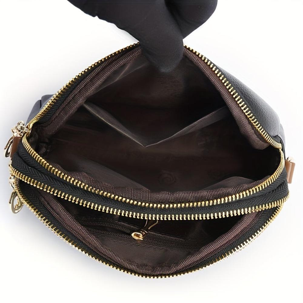 Mila Litchi Crossbody Tasche mit Prägung