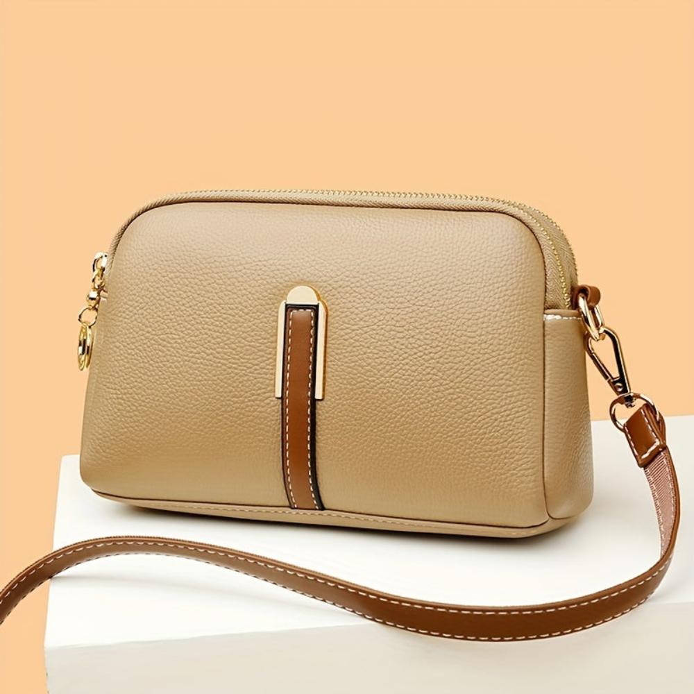 Mila Litchi Crossbody Tasche mit Prägung