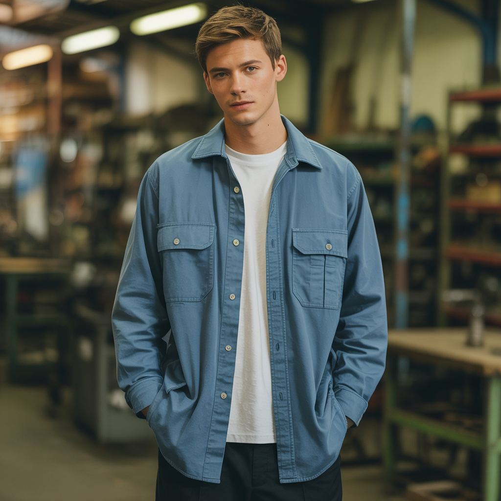Königsallee Atelier™ | Vintage-Arbeitsshirt für Herren