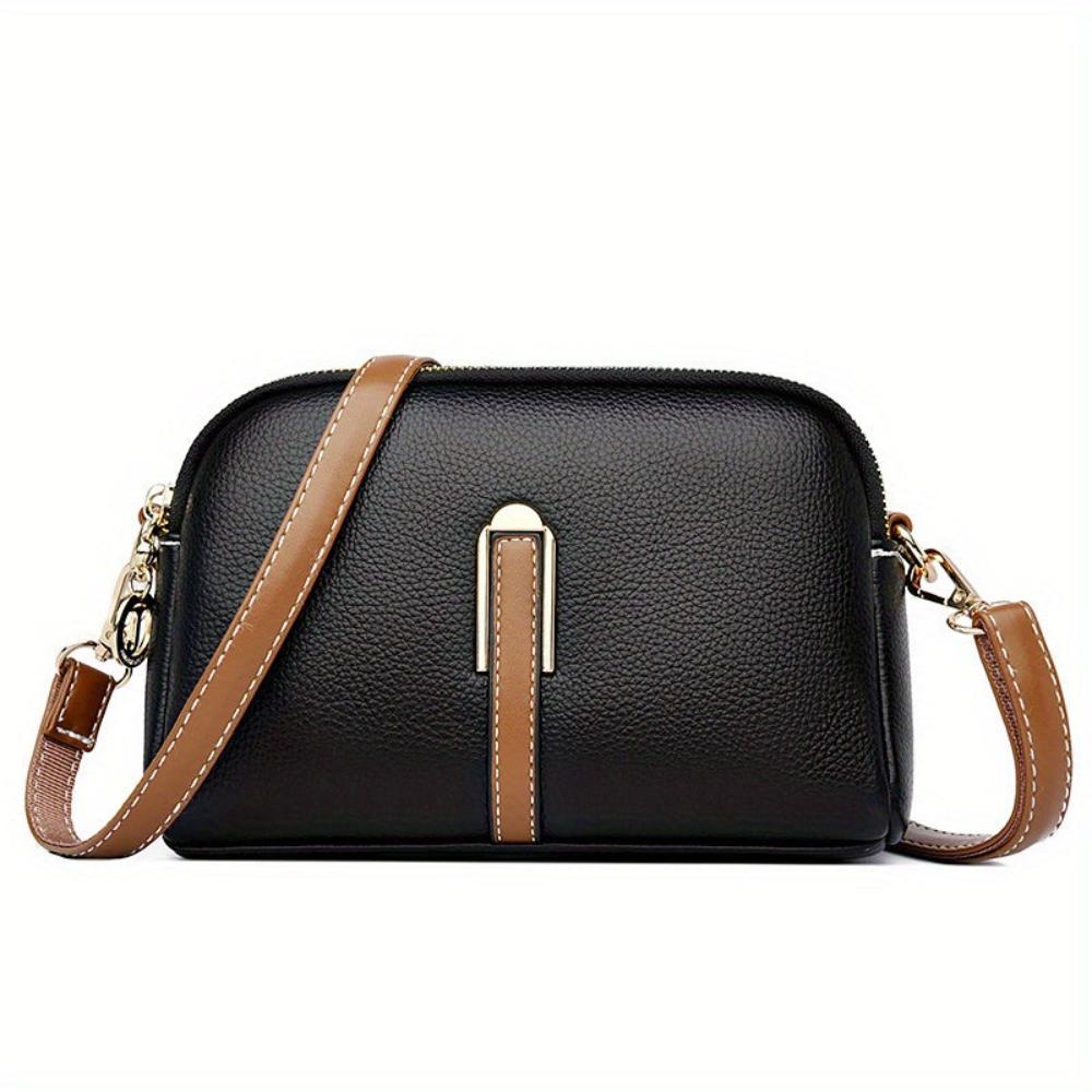 Mila Litchi Crossbody Tasche mit Prägung