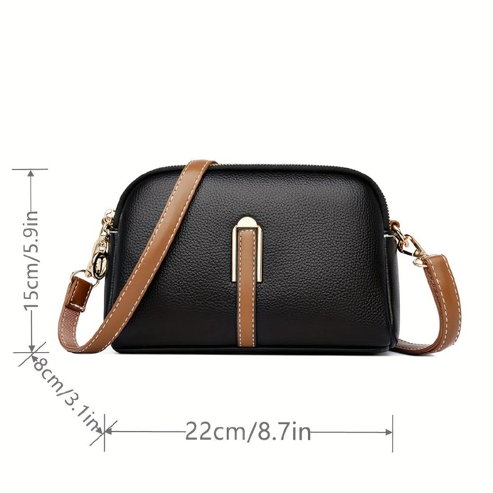 Mila Litchi Crossbody Tasche mit Prägung