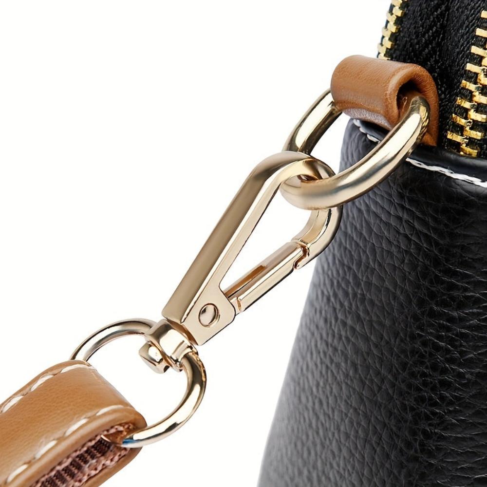 Mila Litchi Crossbody Tasche mit Prägung