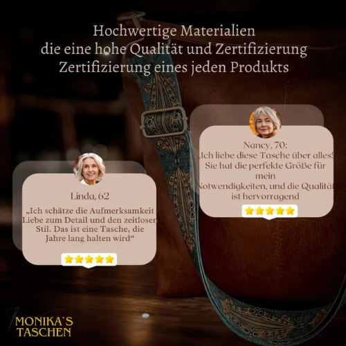 MONIKAS TASCHE - (Meine Favoritin) - Schulter Tasche mit Verzierung
